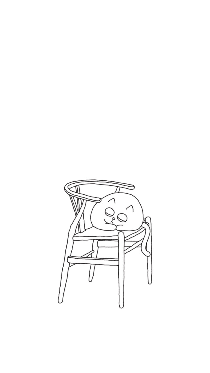 黑白配,线稿,简约卡通画