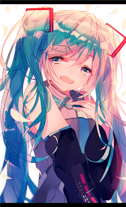 初音未来 二次元 少女 唯美 梦幻 意境 可爱 miku 双马尾