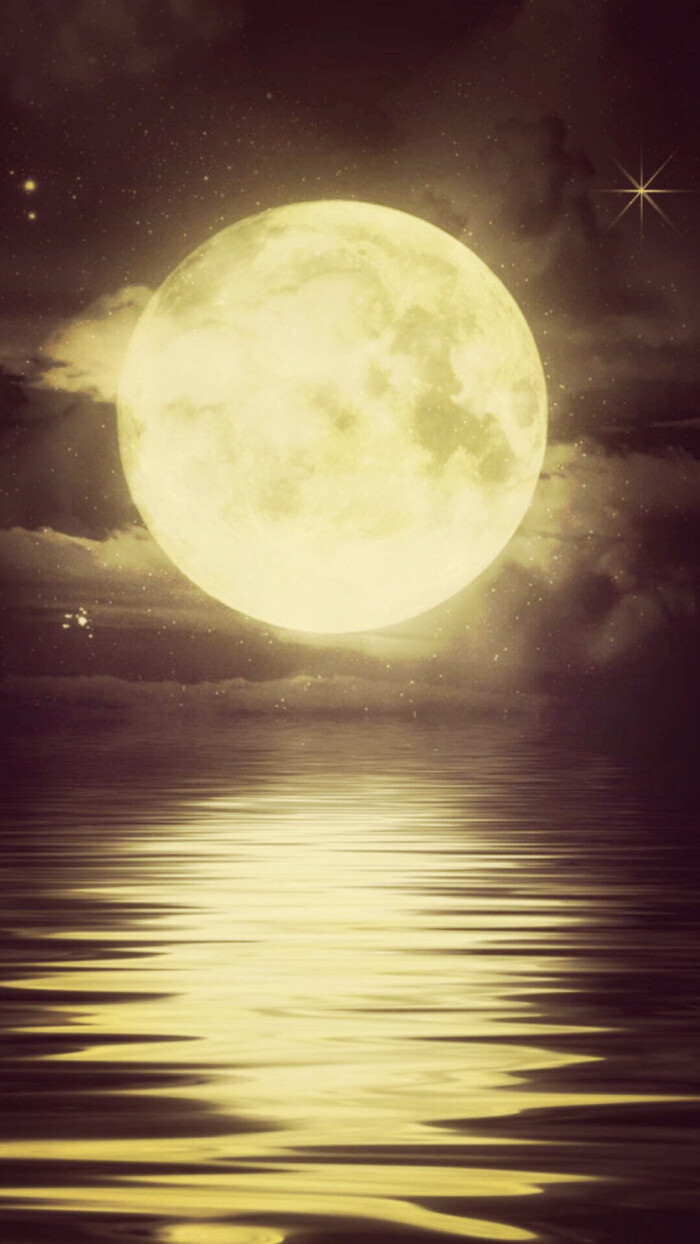 金灿灿的月亮图片图片