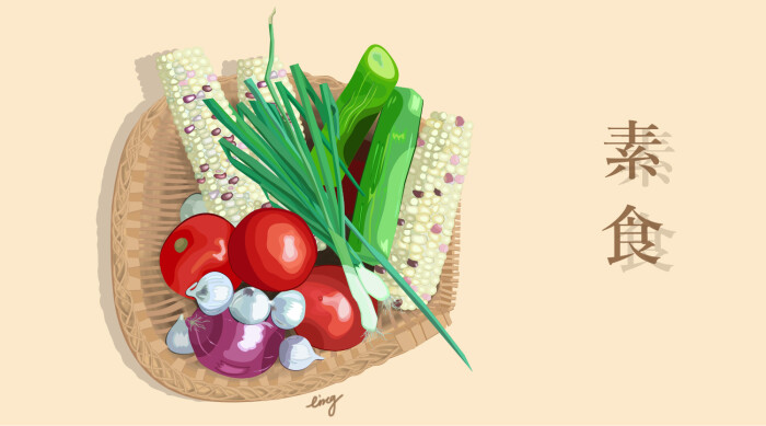 蔬菜主题插画