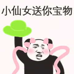 表情包动图小表情小仙女送你宝物一脸 小鸭子