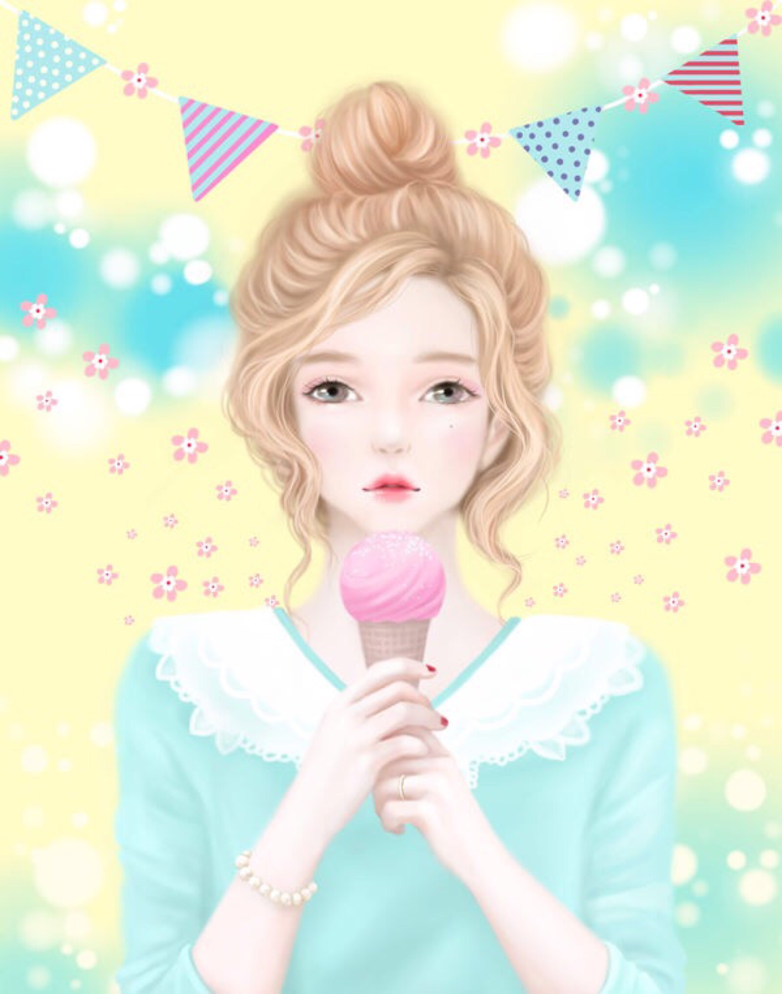 韩国手绘插画
