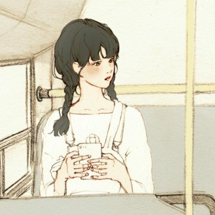 韩国插画师(salgoo)作品手绘韩系情侣头像小清新