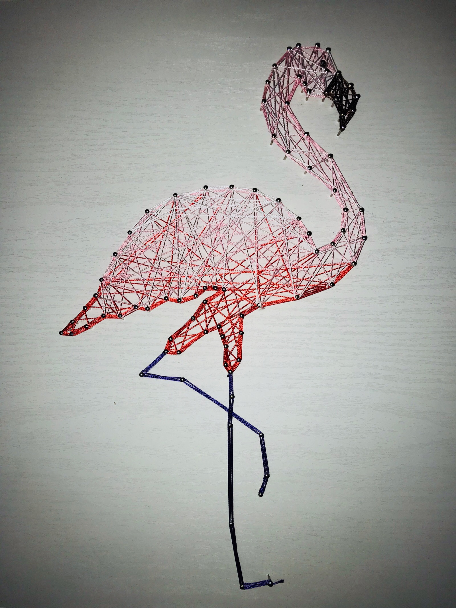 钉线画 火烈鸟