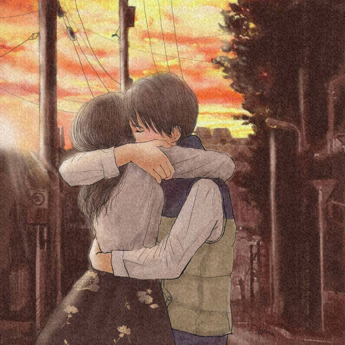 日本插画家|平泉春奈情侣 日常 插画