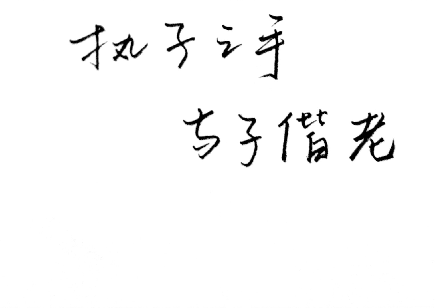 玖月酒.手写执子之手,与子偕老