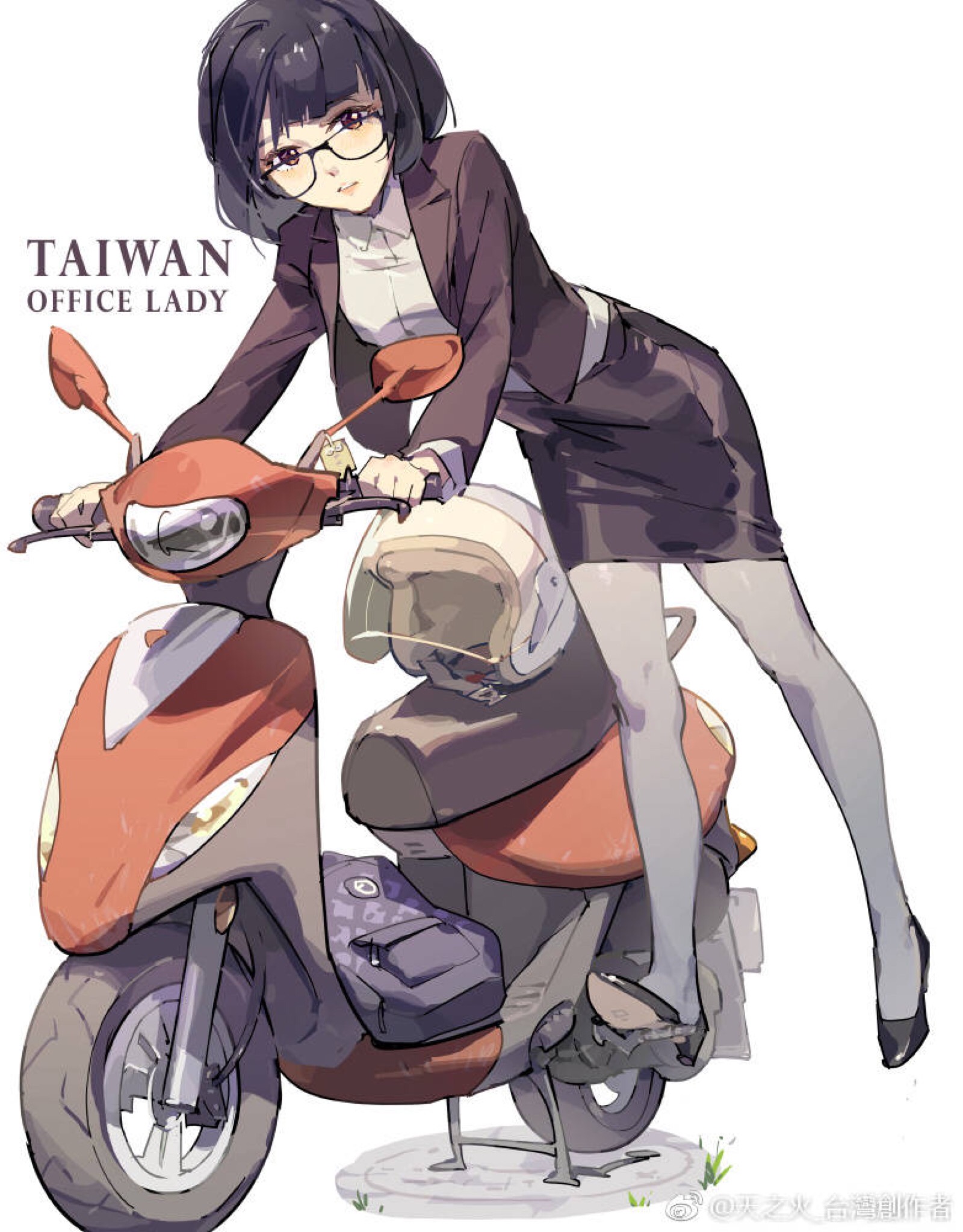 office lady卡通图片