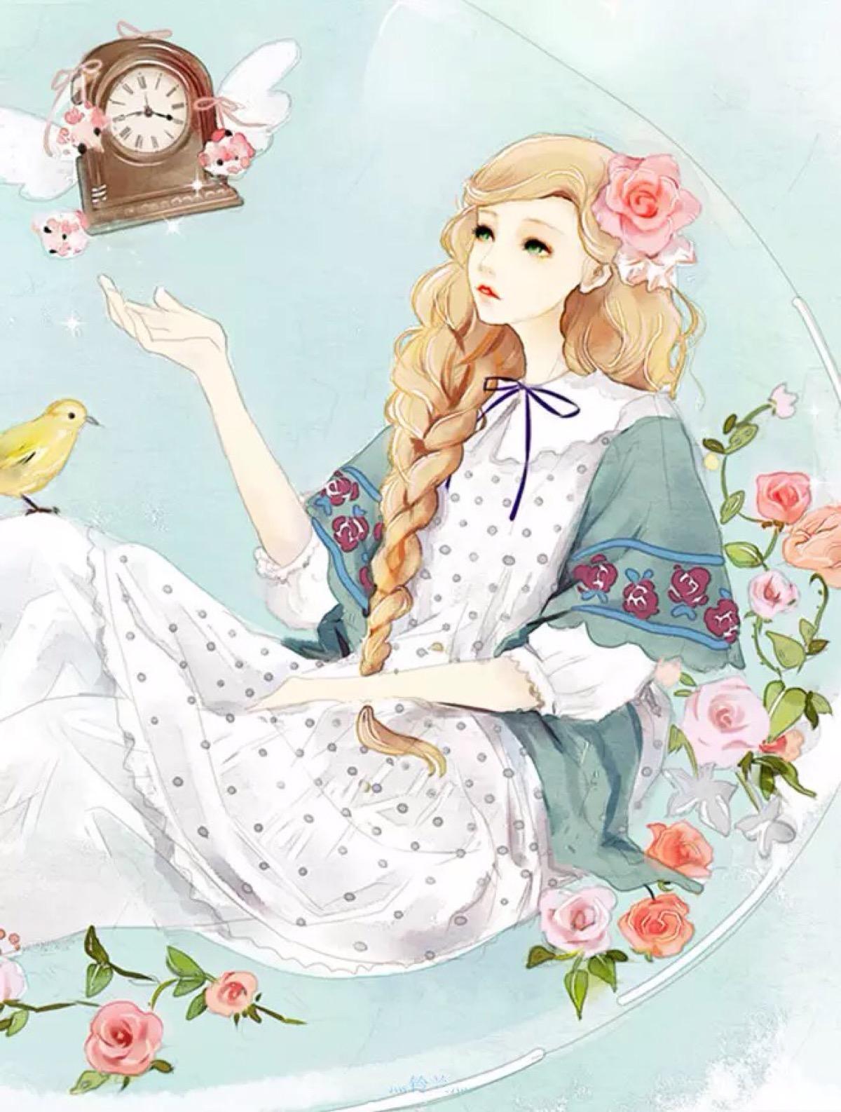 水彩插画小清新治愈森系