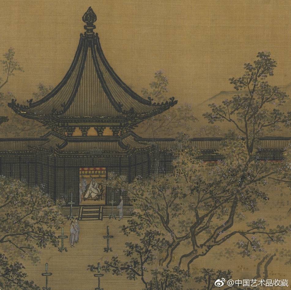 [cp]#山水画#【 南宋 马麟 《秉烛夜游图》 】册页,绢本设色,24.