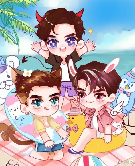 吴亦凡 kris 明星壁纸 男神帅哥 手绘漫画 素描卡通 人物头像 插画