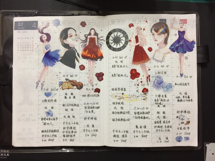 2018年 15th week 周计划 时间轴