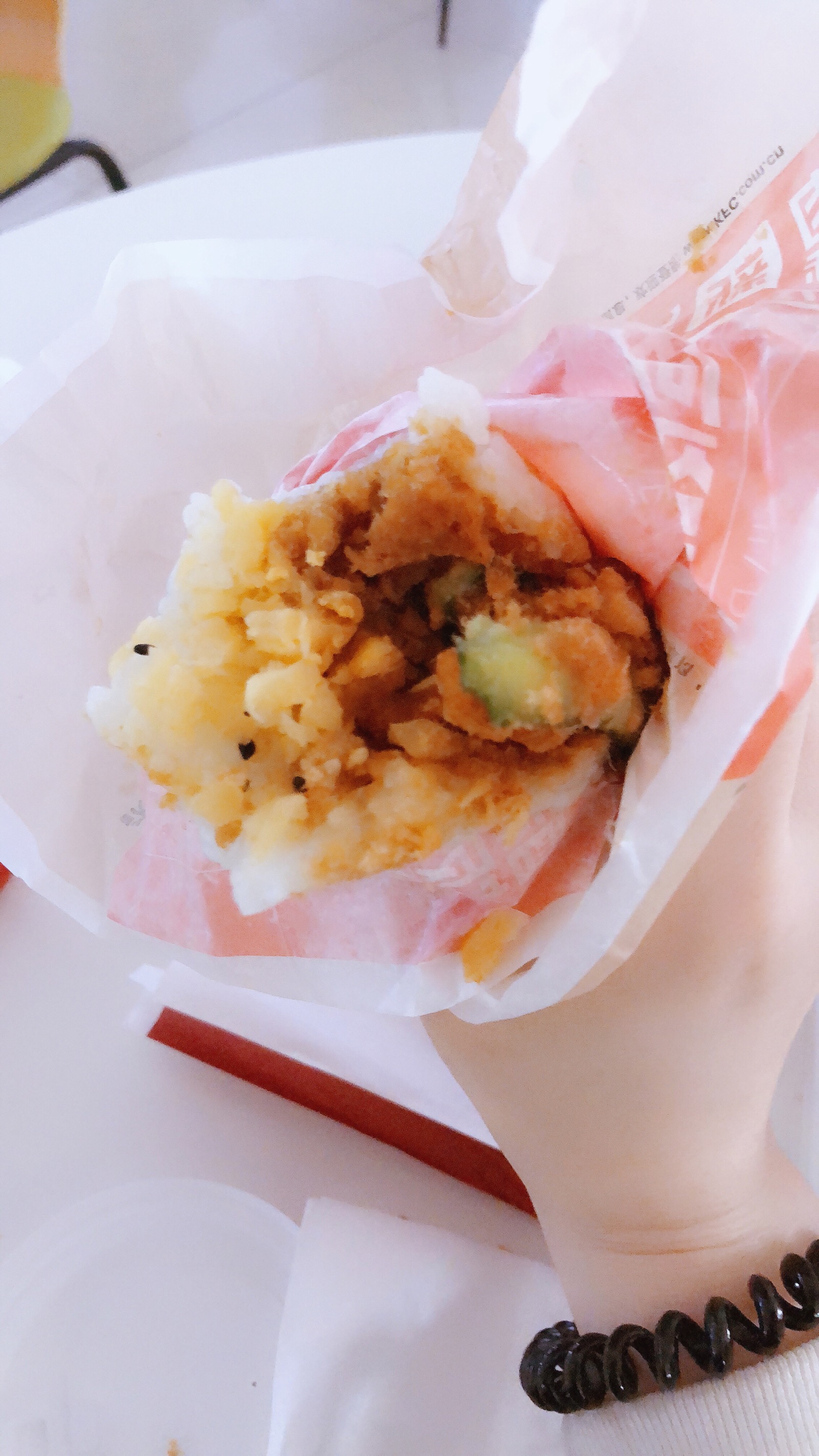 肯德基早餐握的大饭团薯饼豆浆超级大超级好吃