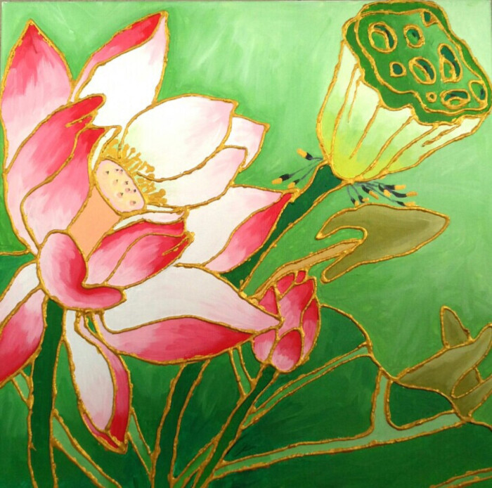 沥金画哦～创意儿童画,粘贴画,水彩画,多元素画,重彩