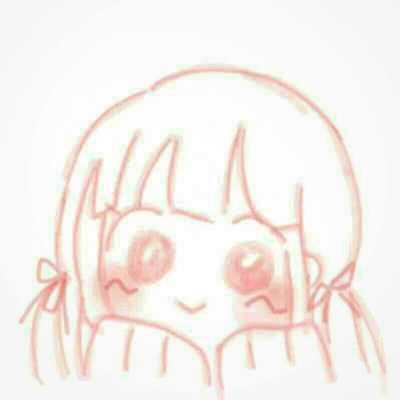 【头像】 萌萌少女 粉 线条 可爱 简约 双马尾 卖萌 小巧