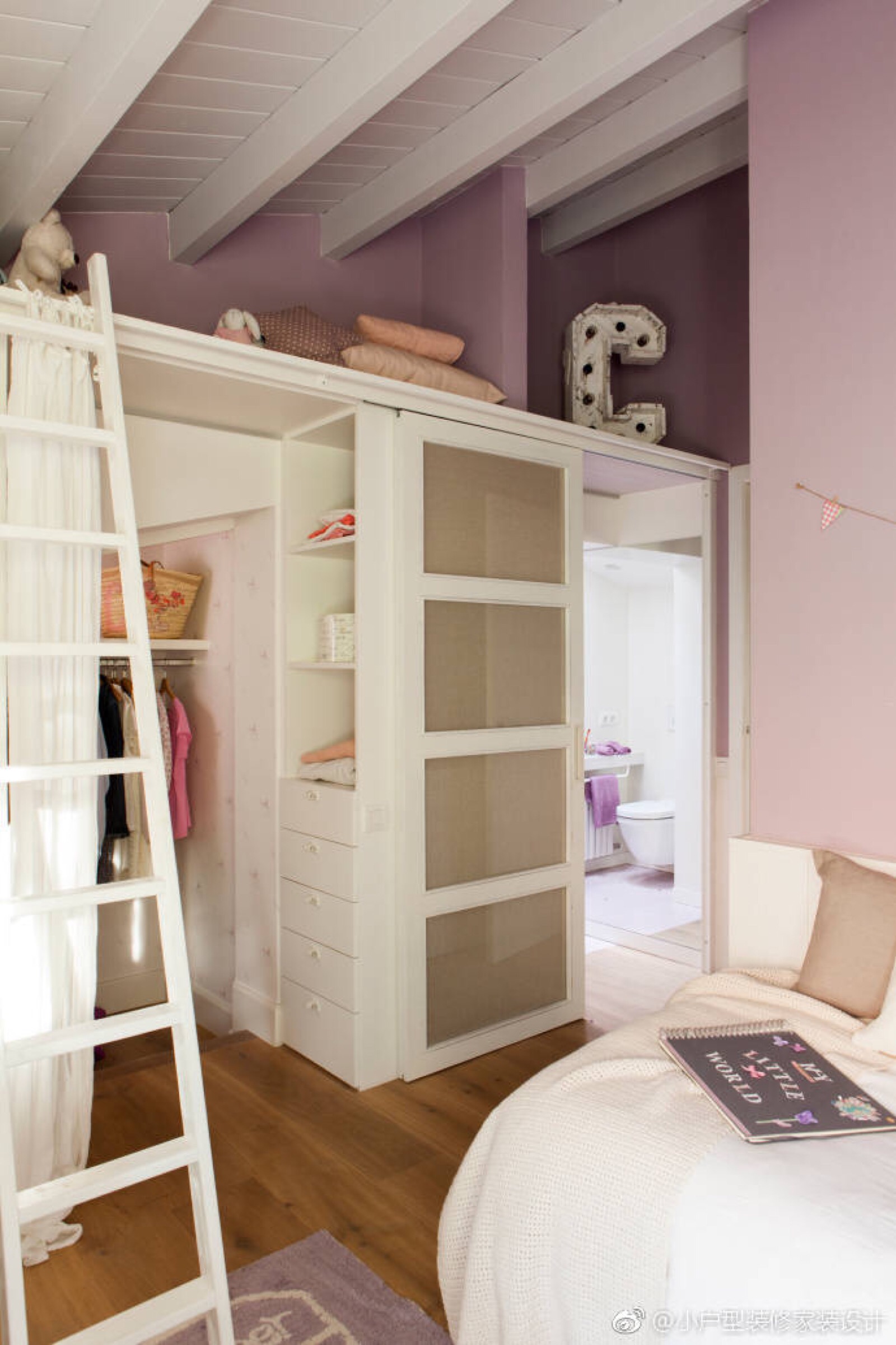 有衣帽间的高低床