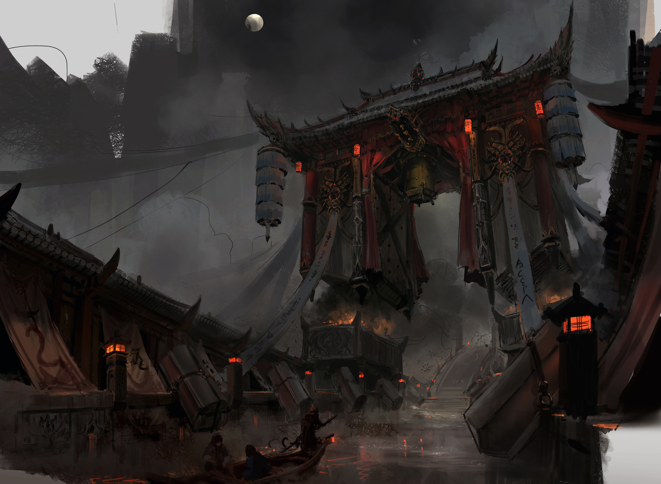 艺数绘讲师洛克猴 单体建筑设计 概念设计 cg 游戏原画 场景原画
