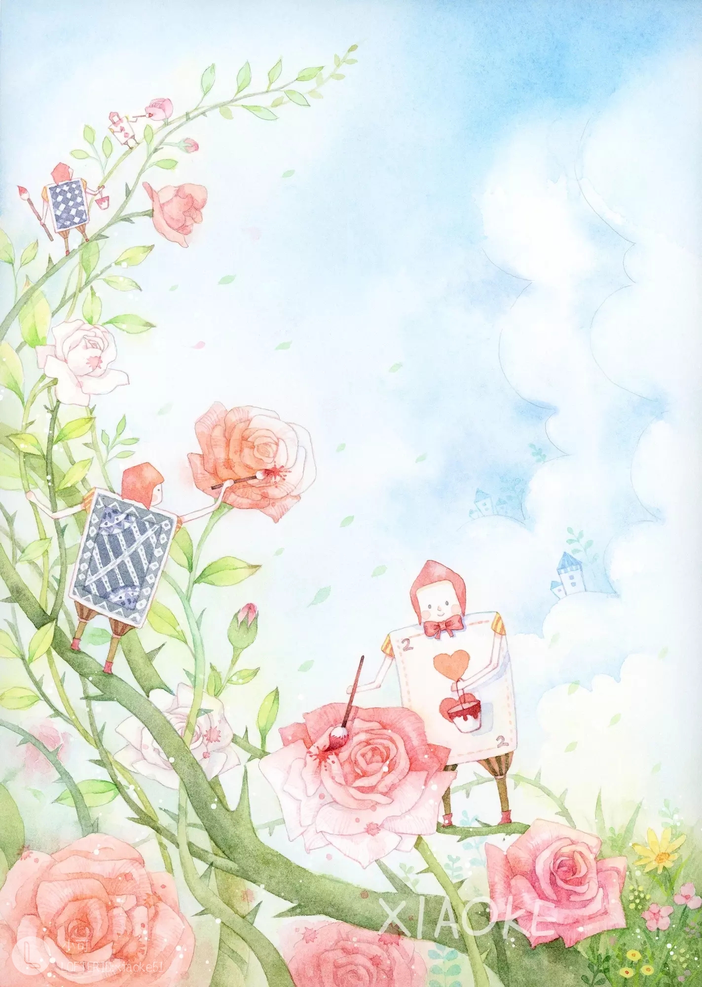 手绘 二次元 复古 清新 唯美 森系 文艺 治愈 动植物 彩铅 水墨 水彩