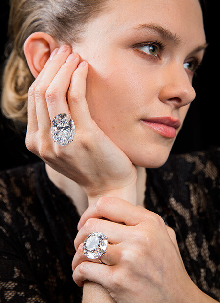 两颗50克拉超高品质钻石戒指-dd珠宝