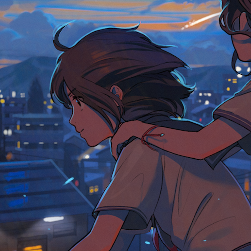 二次元百合头像 绝美画风 需要原图的戳我aww