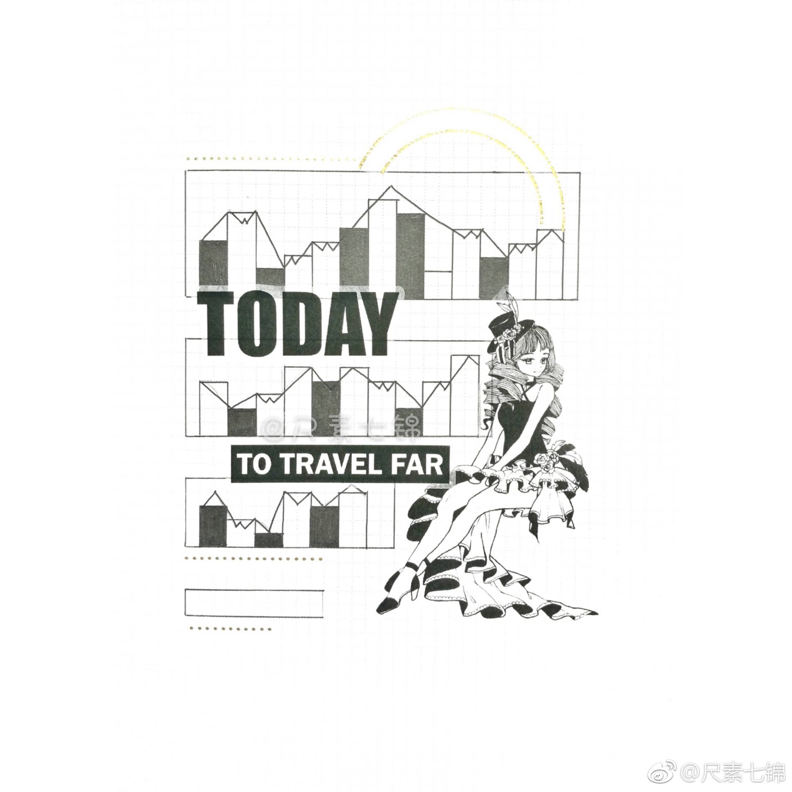 手账拼贴,排版,来源见水印,侵删