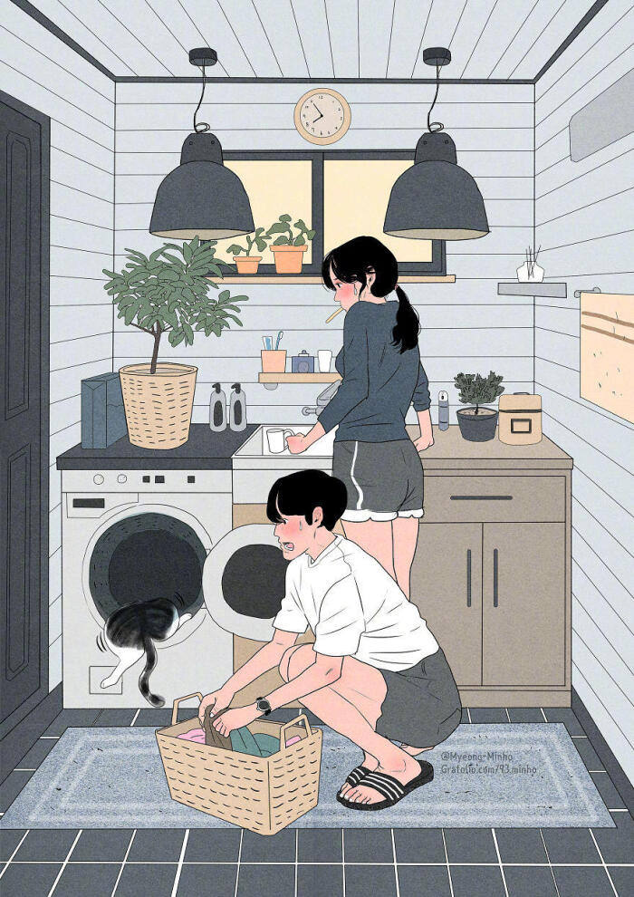一对恩爱夫妻的日常生活