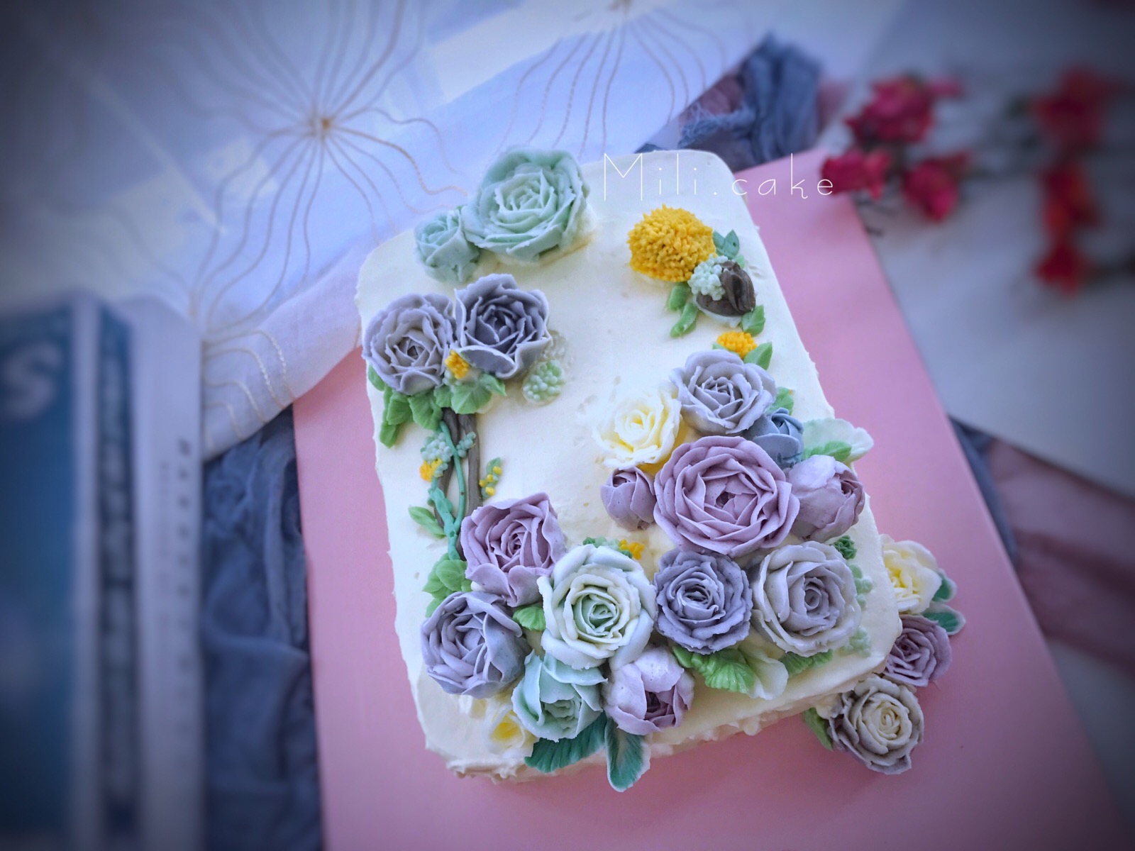 方形裱花蛋糕