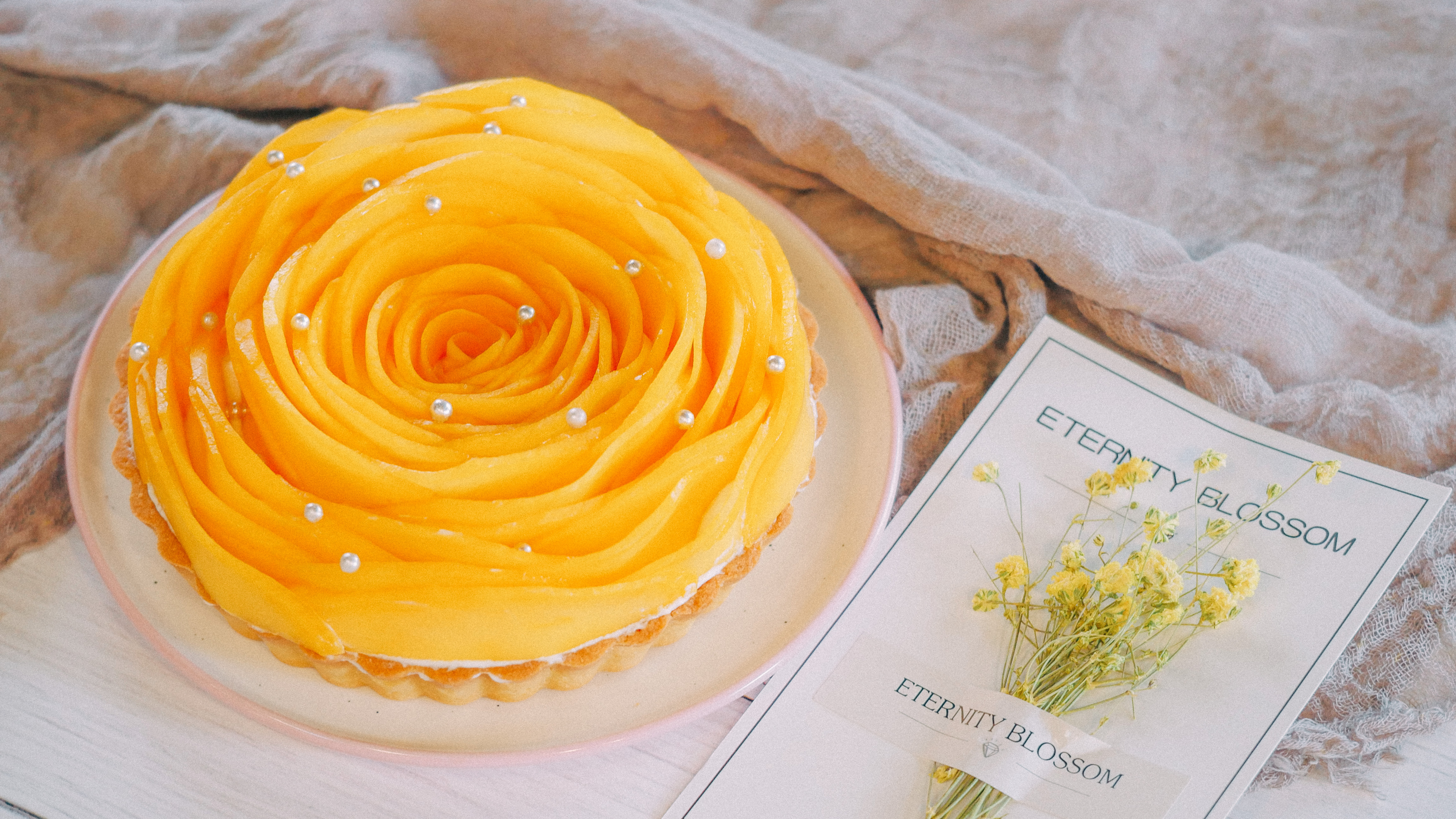 能吃的芒果花布朗尼塔,致敬我的妈妈!