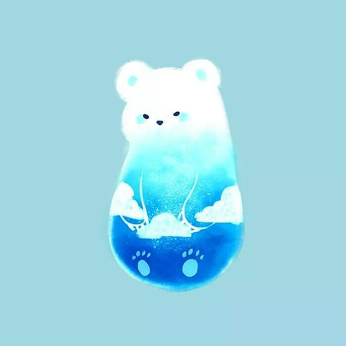 亮彩企鹅青蛙系列北极熊/熊/日月星云水晶花动物v企鹅带回了图片