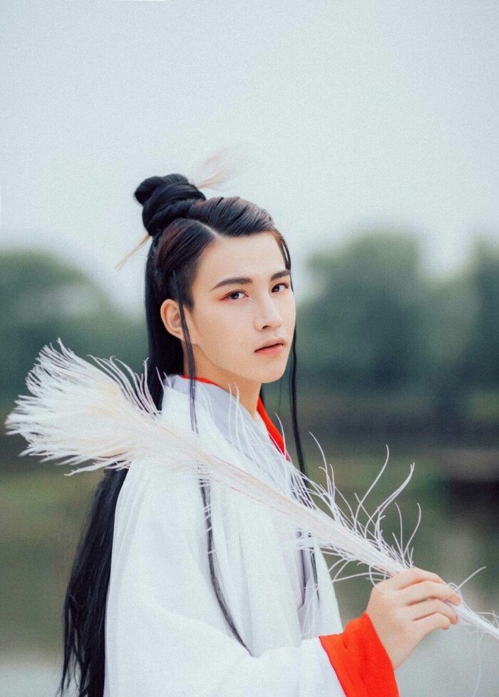 淡辉夕颜,公子如玉,是你执一把青伞,为我许下一世长安)古风真人男头 