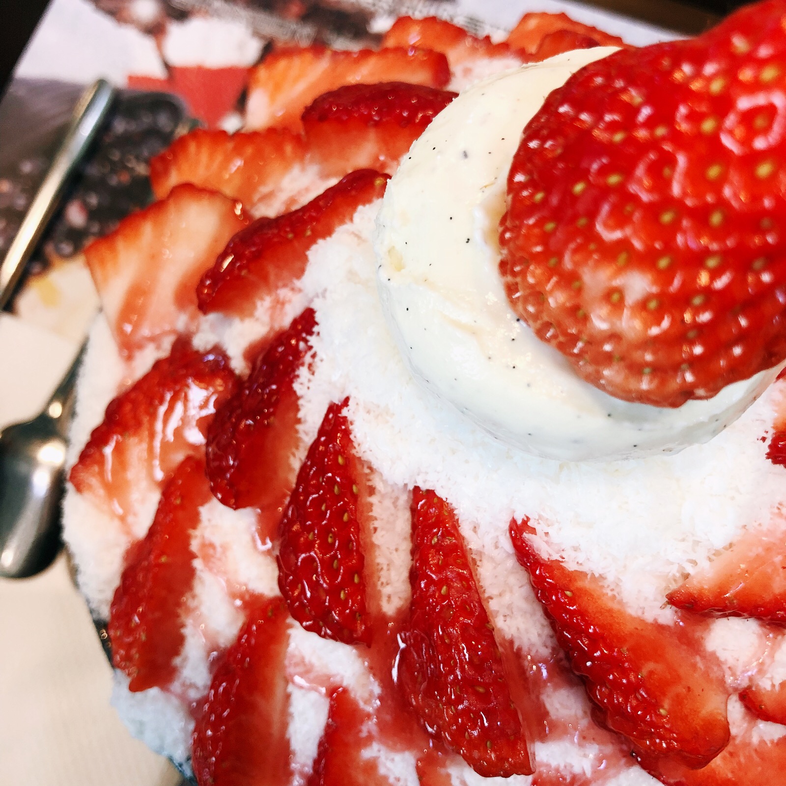 草莓牛奶冰不明海棠图片