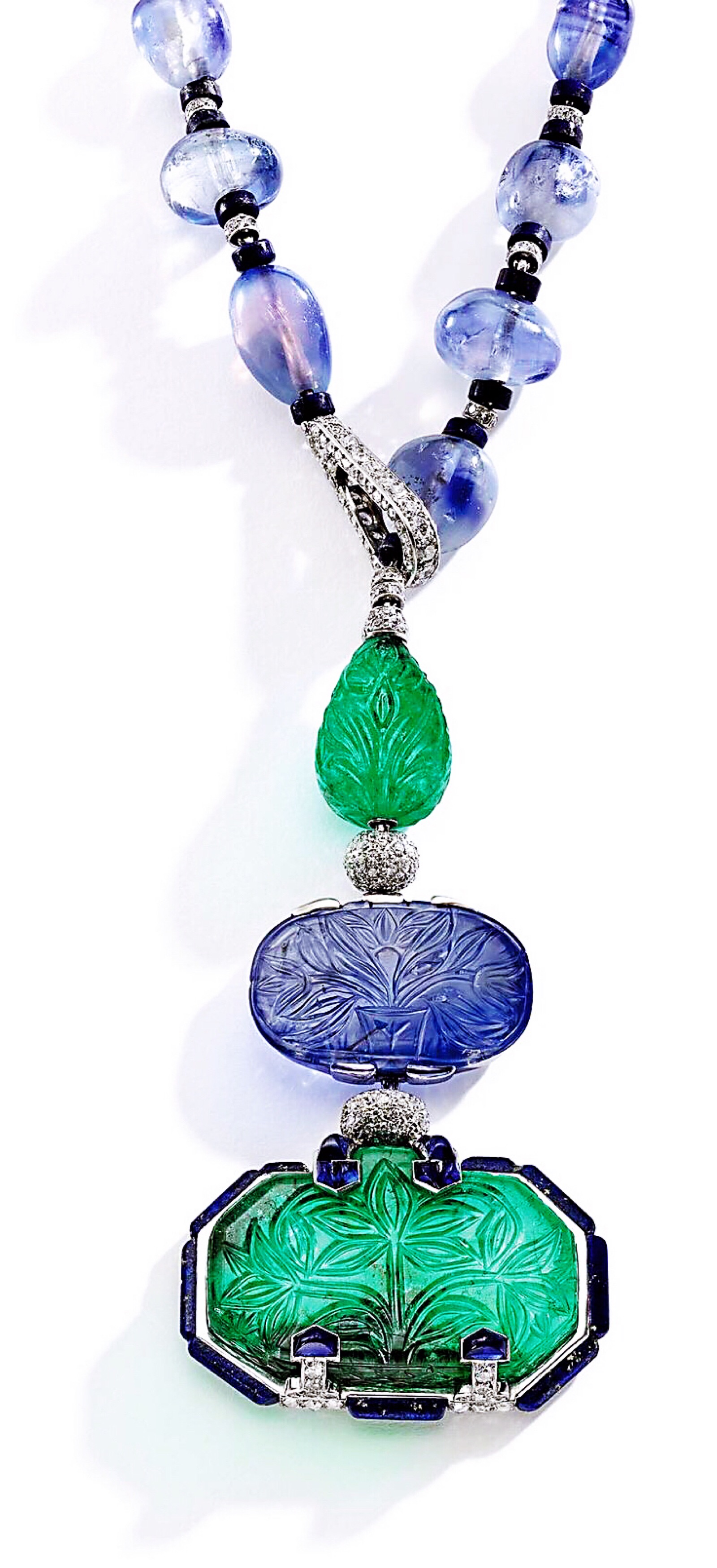 祖母绿挂坠项链,by cartier,1924年