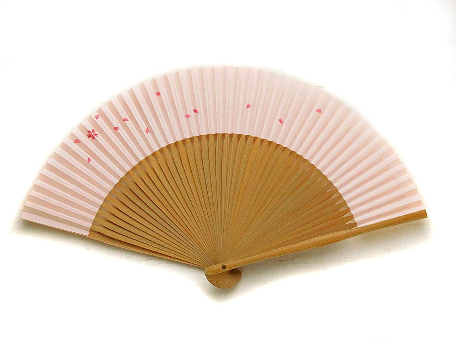 京扇子 樱花花瓣 粉色 京都和纸手工折扇