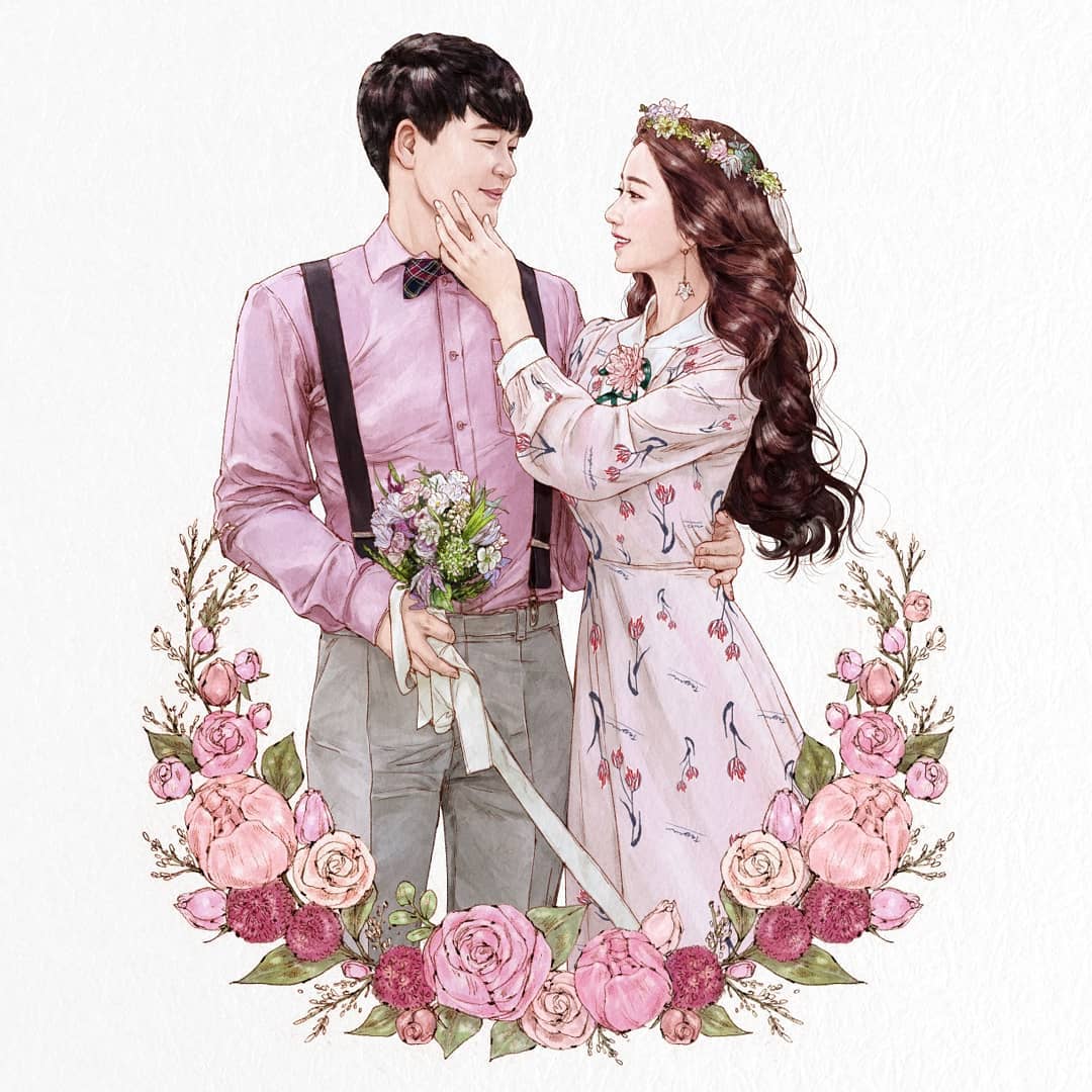 韩国插画师 | aeppol 情侣插画