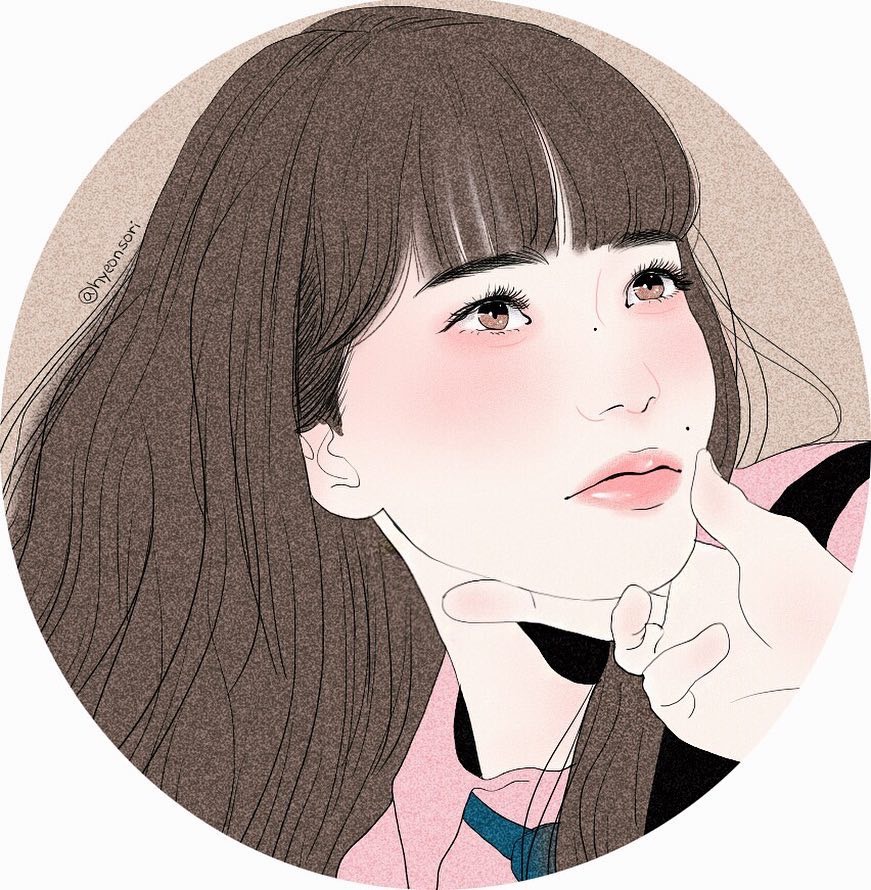头像 女头 小清新 动漫头像韩国插画师 hyeonsori