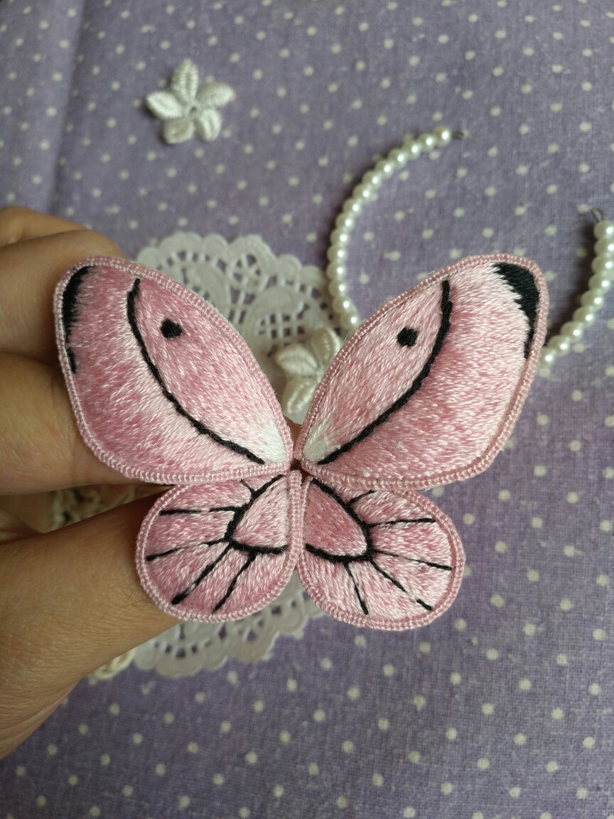 立体刺绣珠绣 手工diy 胸针 蝴蝶 鹦鹉胸针