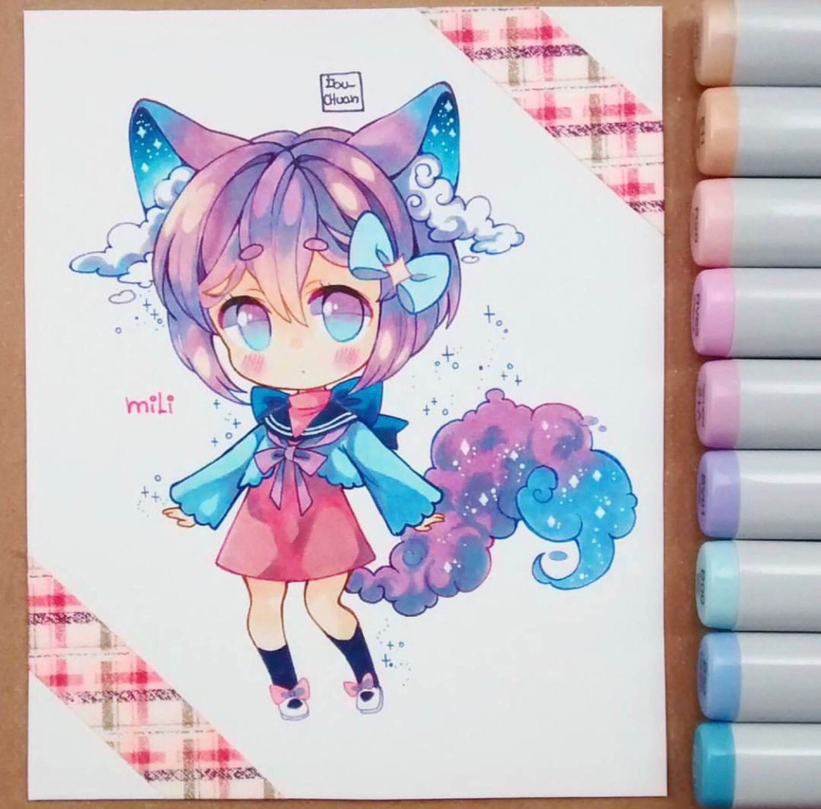 马克笔手绘绘画卡通 ibu_chuan