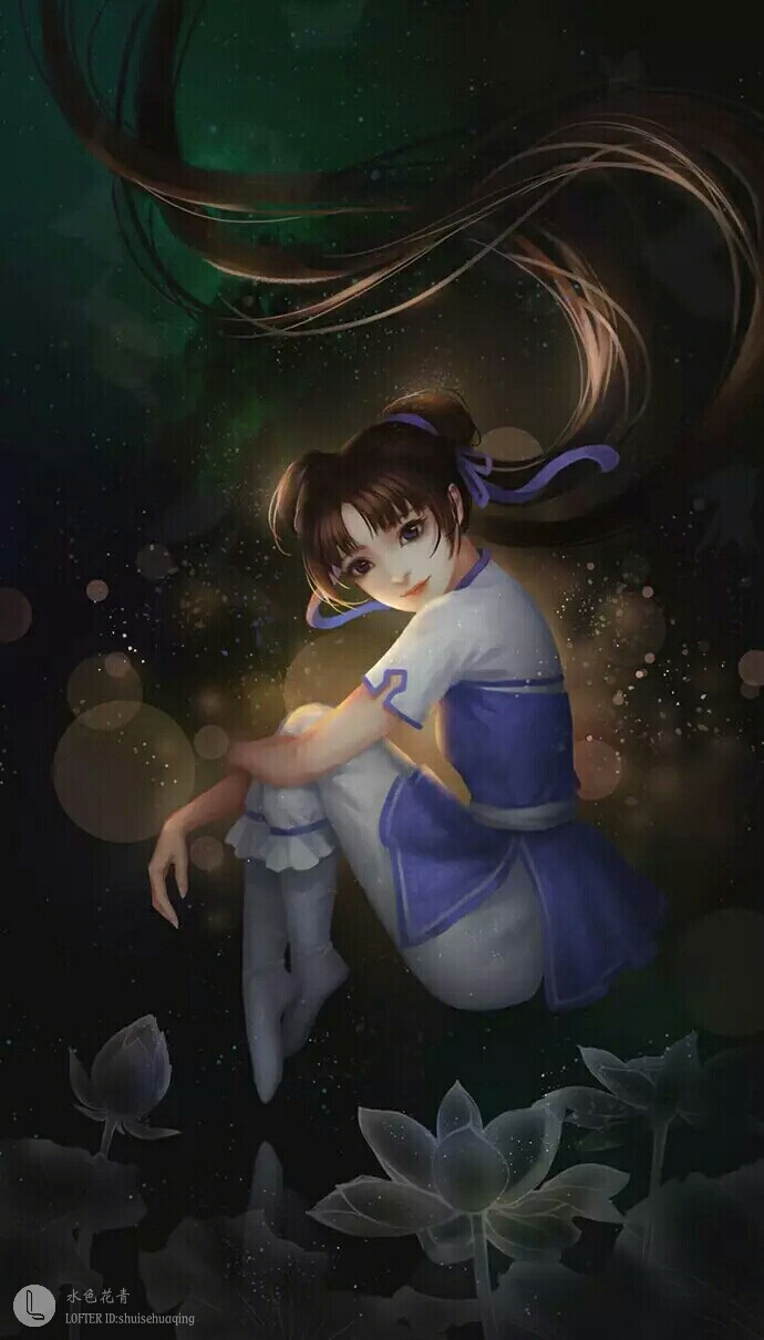 手绘古风女子仙剑奇侠传·赵灵儿画师:水色花青