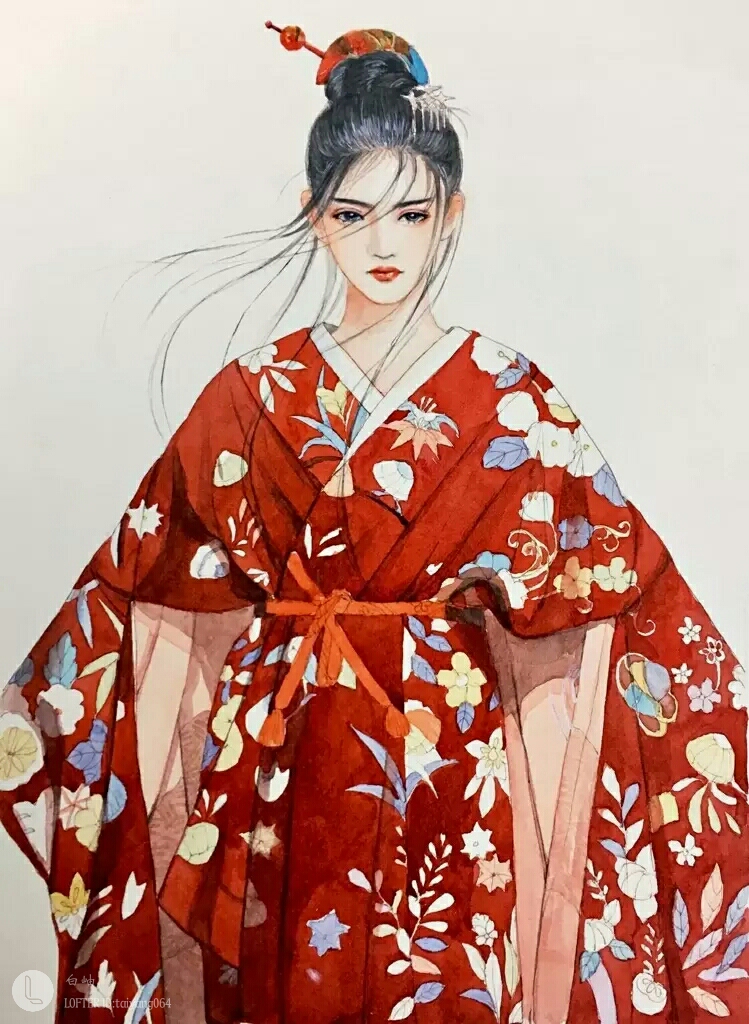 手绘古风女子