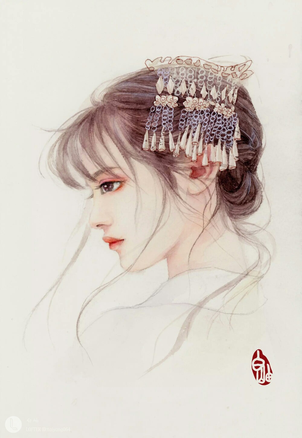 手绘古风女子