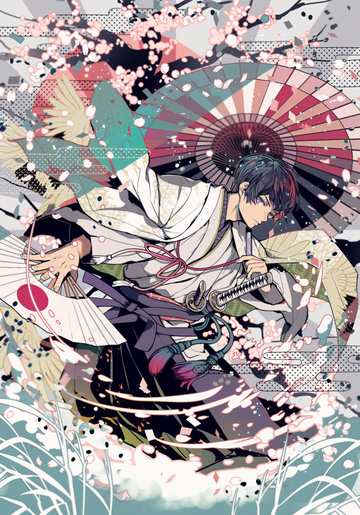 本田菊 黑塔利亚 aph pixiv p站搬运侵删 唯美 头像 背景 和风 和服