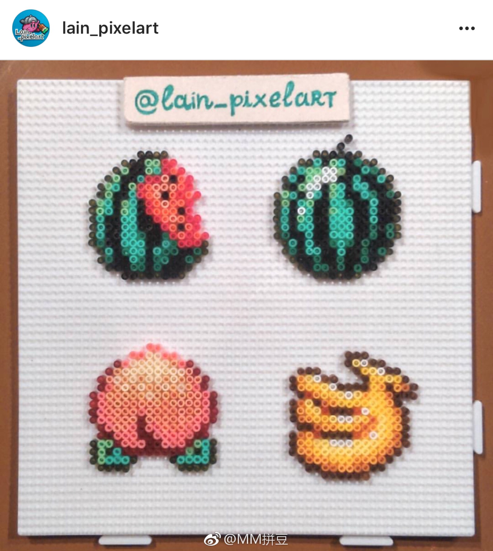 【水果系列】拼豆 /出处见水印 ～我只是一个小小搬运工