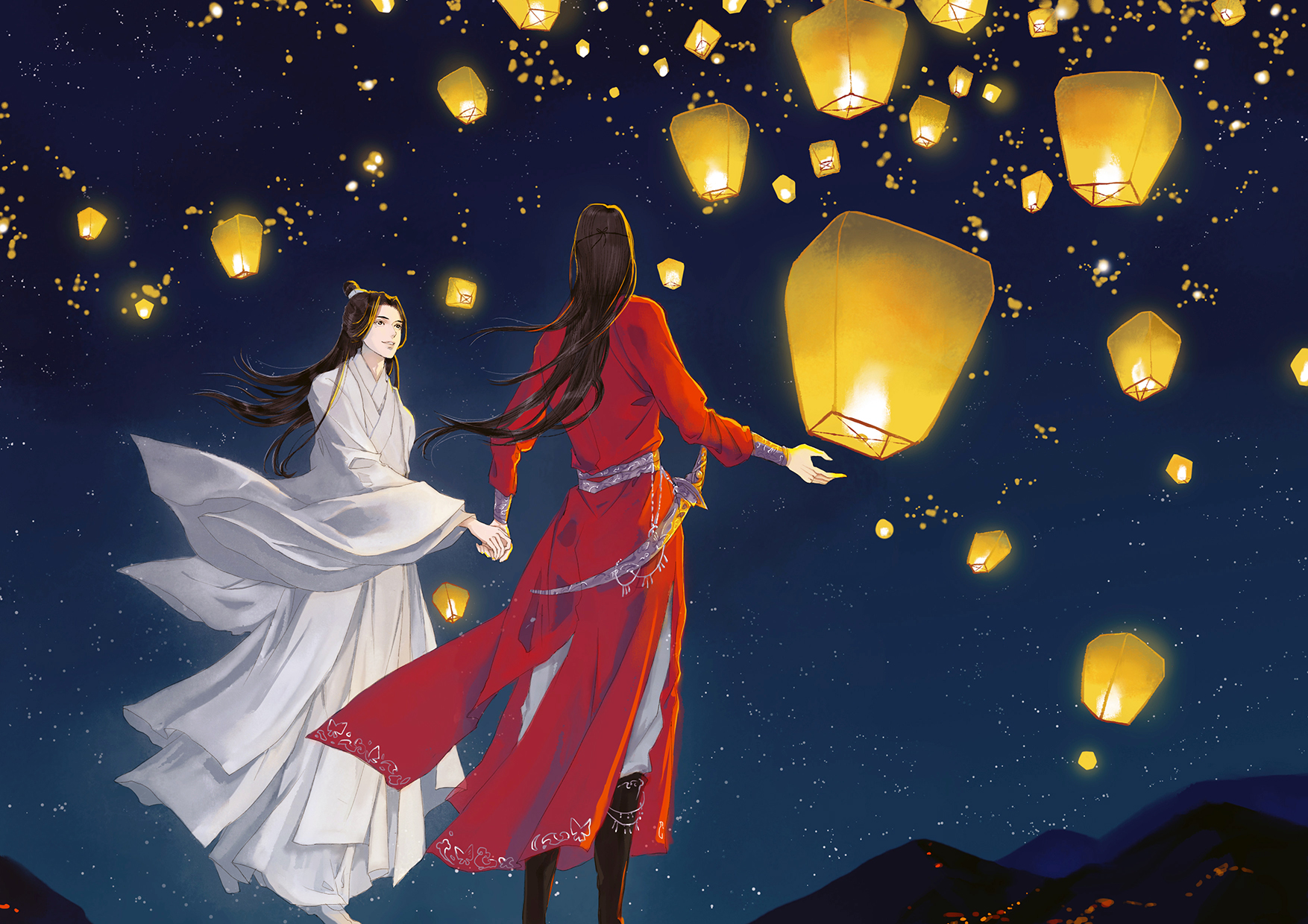 〔 天官赐福 〕踏月锦 绘