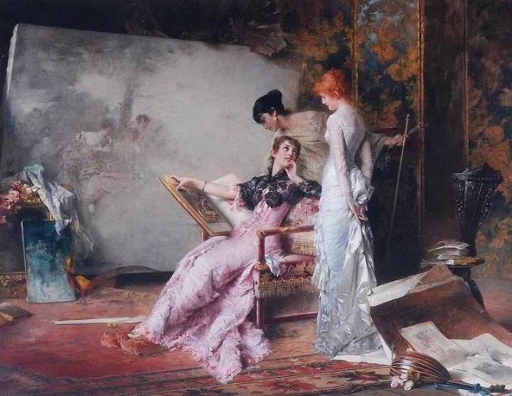 [cp]19世纪德国画家conrad kiesel,擅长绘画细腻的年轻漂亮的女孩和