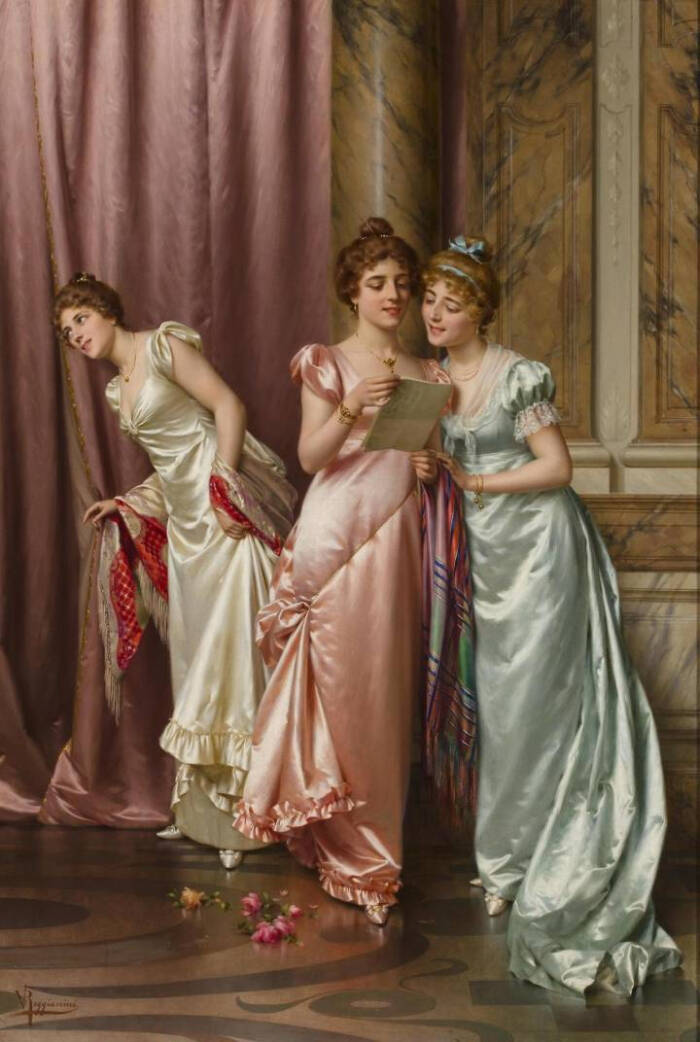 画家vittorio reggianini,他的作品主要是描绘十九世纪欧洲上流社会的