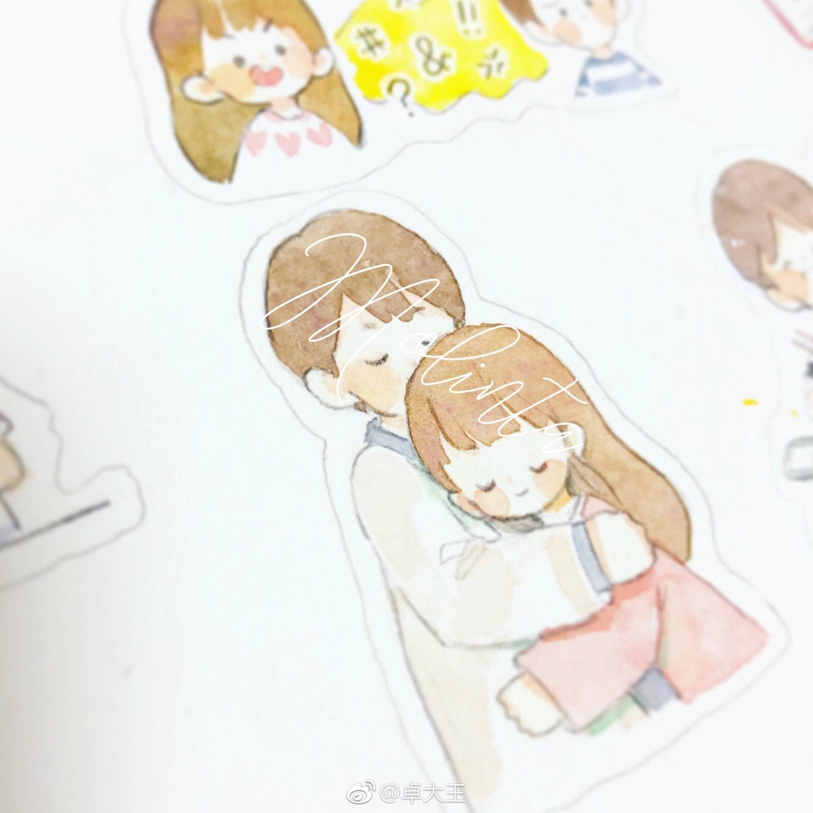 微博@卓大王 手帐 插画 素材
