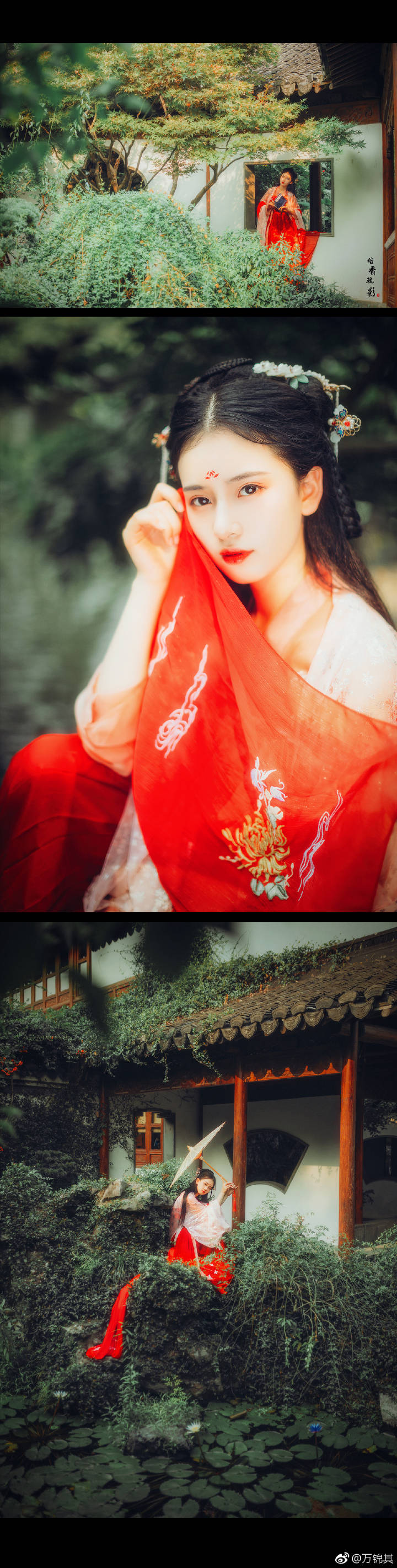 约拍#摄影师 梨花陌上采 良人音犹在三两愁肠屋前晒一晒荷花红太快
