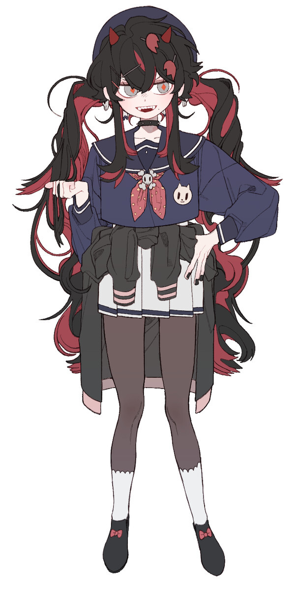 简约 手绘 素材 绘画 韩国画师 人设 服装设计