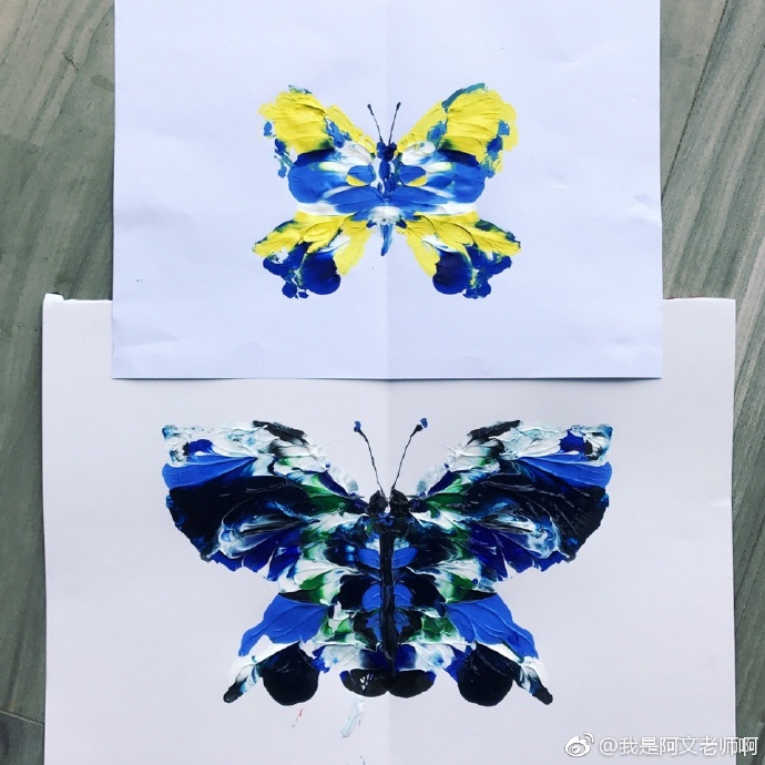 对印画蝴蝶图片