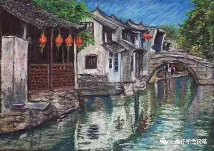 重彩画风景