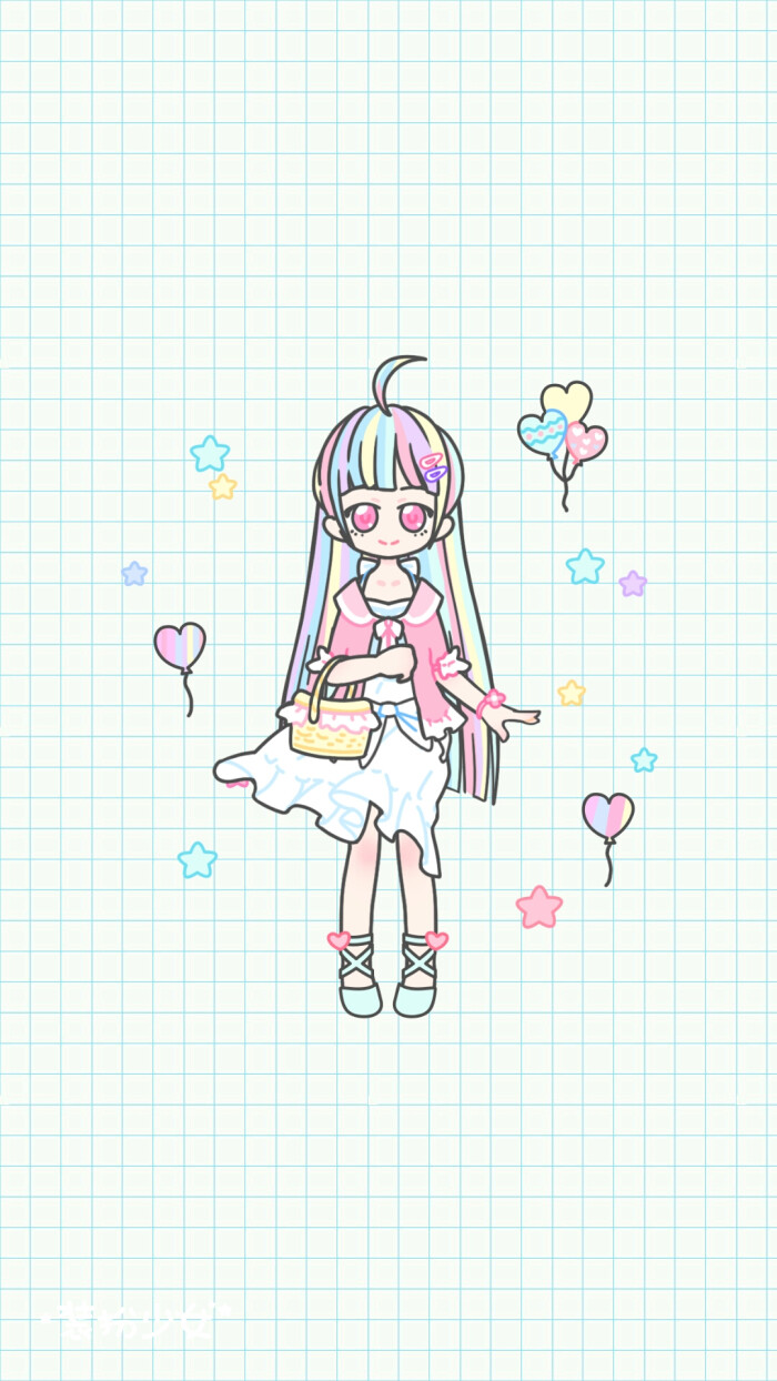 装扮少女,粉彩女孩
